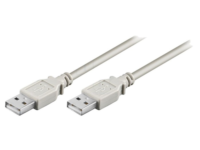Cablu USB 2.0 A-A, 3m, gri