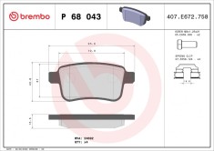 BREMBO P 68 043 PRIME LINE set placute frana,frana disc foto