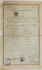 TESTIMONIU SCOLAR , ACORDAT DE SCOALA MEDIE DE CONFESIUNE GRECO - ORIENTALA DIN BRASOV , 1911, TEXT IN LIMBA LATINA !