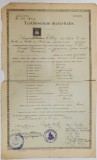 TESTIMONIU SCOLAR , ACORDAT DE SCOALA MEDIE DE CONFESIUNE GRECO - ORIENTALA DIN BRASOV , 1911, TEXT IN LIMBA LATINA !