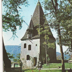 RF3 -Carte Postala- Sighisoara, Turnul Fierarilor, circulata 1973