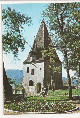 RF3 -Carte Postala- Sighisoara, Turnul Fierarilor, circulata 1973 foto