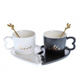 Set 2 cani din ceramica Miss&amp;Mr