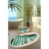 Cumpara ieftin Set Covor de baie (2 bucăți), Verde, 50x60 cm