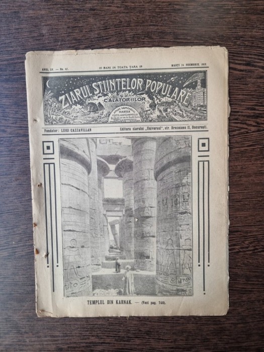 Ziarul Științelor Populare și al Călătoriilor - nr 47/1915 -