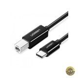 Cablu Imprimanta UGREEN US241 USB-C - USB-B 2m Negru