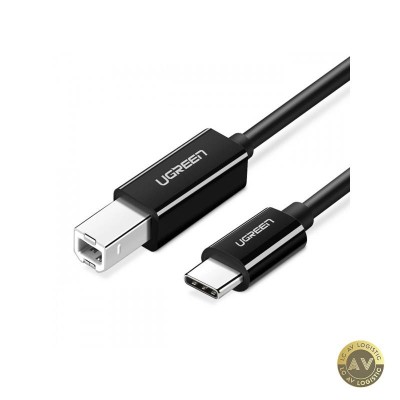Cablu Imprimanta UGREEN US241 USB-C - USB-B 2m Negru foto