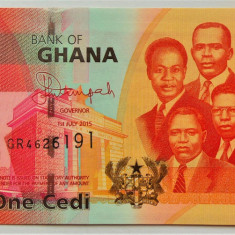 BANCNOTA exotica 1 CEDI - GHANA, anul 2015 *cod 884 B = A.UNC+