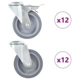 Cumpara ieftin Roti pivotante cu gaura pentru surub, 24 buc., 100 mm