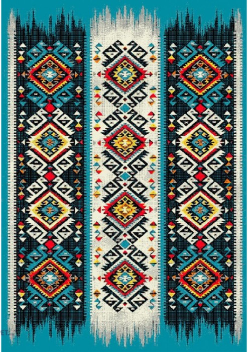 Covor Model Kolibri 11226-140, Marime 120 x 170 cm, Albastru, Inaltime Fir 9 mm, Antialergic, Polipropilena, Living, Dormitor, Sufragerie, Birou