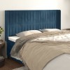 VidaXL Tăblie pat cu urechi albastru &icirc;nchis 183x16x118/128 cm catifea 3119882
