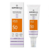 Crema pentru ten sensibil si atopic cu SPF 50 Calm &amp; Protect, 50 ml, Sophieskin