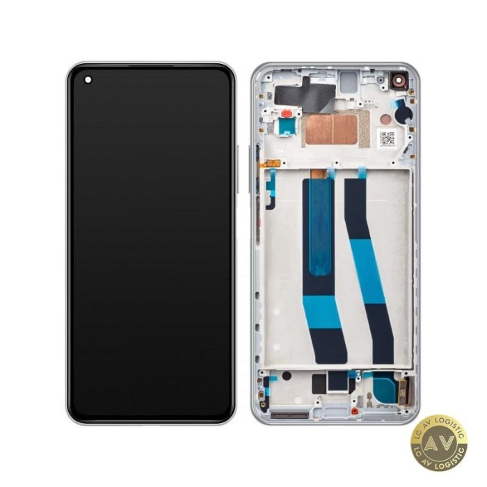 Display cu Touchscreen Xiaomi 11 Lite 5G NE cu Rama Alb (Snowflake White) Service Pack 5600040K9D00