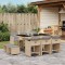 Gossi set mobilier gradina cu perne, 11 piese bej combinat poliratan
