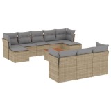 Cumpara ieftin Patio Sofa Set 10-Locuri Amestec de bej si gri deschis