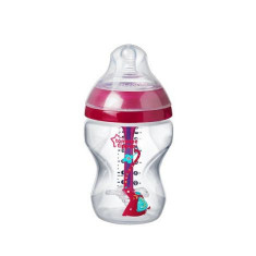 Biberon Advanced cu Sistem de Ventilatie, Tommee Tippee, 260 ml, fete, 1 buc