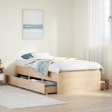 Cumpara ieftin Cadru de pat fără saltea/cu sertare, 90x200 cm, lemn masiv pin