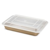 Tava de copt dreptunghiulara cu capac ZASS Gourmet, 36x23 cm, bronz