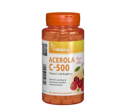 Vitamina C 500mg cu Acerola Vitaking 40cp foto