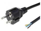 Cablu Electric 3x0,75mm2 CEE 7/7 3m Negru 6A