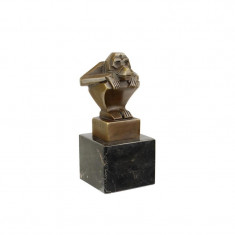 Maimutica - statueta din bronz pe soclu din marmura BJ-71