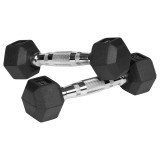 Gantere Dumbbell Hex Rebel Activ, fonta cauciucata, 2 x 1 Kg