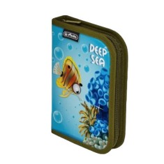 Penar neechipat Herlitz cu o clapa, dimensiune 13,5 X 19,5 X 3 Cm, Motiv Deep foto
