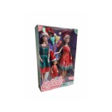 Set Papuși de Craciun( Mama, Sora si Fetita) Cu Tinute Festive si Accesorii