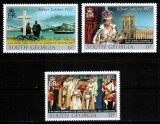 Georgia de Sud 1977, Mi #56-58**, Regina Elisabeta a II-a, MNH! Cota 3 &euro;!, Regi, Nestampilat