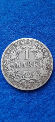 GERMANIA 1 MARK 1875 J , argint foto