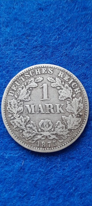 GERMANIA 1 MARK 1875 J , argint