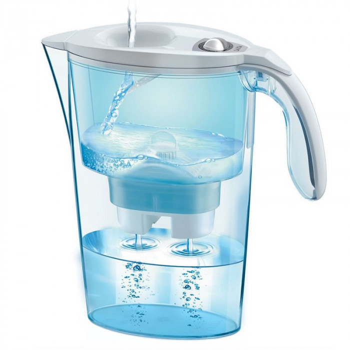 Cana filtranta Laica Stream Mechanical, 2.3 l, Alb