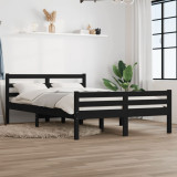 Cadru de pat, negru, 120x200 cm, lemn masiv de pin GartenMobel Dekor, vidaXL