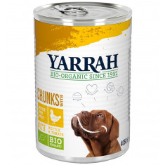 Hrana umeda bio pentru caini, bucati de pui in sos, 405g Yarrah