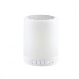 Lampa de veghe, smart LED, music player, mai multe culori, touch control, handsfree, o boxa portabil all in one, Oem