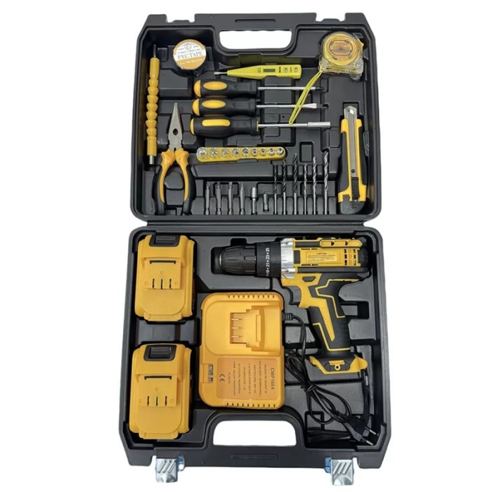 Trusa Bormasina Motoyama Japan, 48V, 8Ah, 2 acumulatori, incarcator, 30 accesorii