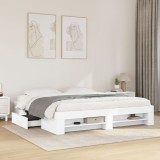 Cumpara ieftin Cadru de pat, alb, 200x200 cm, lemn prelucrat