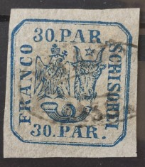 Romania 1864 - Principatele Unite,stampila JASSY,Lp.13 foto