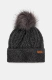 Barbour caciula culoarea gri, din tricot gros, LHA0555