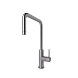 Baterie Bucatarie GoodHome Kamut Inox, Pipa Inalta Pivotanta, Monocomanda, Cartus Ceramic 35mm, Alama
