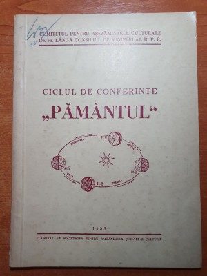 ciclul de conferinte &amp;quot;pamantul &amp;quot;(miscarile si originea pamantului)-din anul 1953 foto