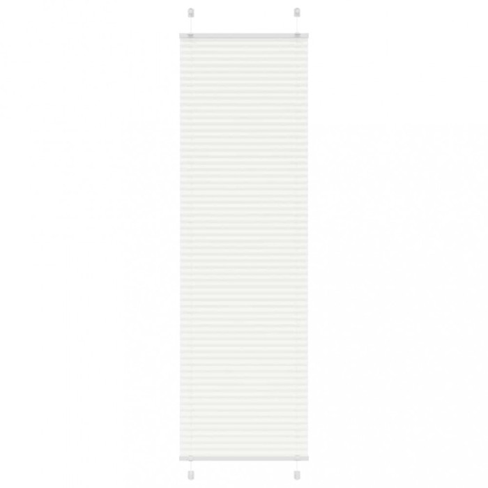 vidaXL Jaluză plisată alb 65x200 cm Lățime țesătură 64,4cm poliester 4015510