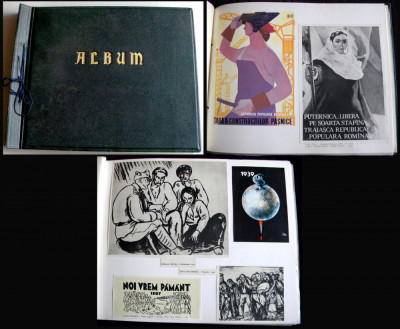 Album mare grafica proletcultista anii 50-60, 129 ilustratii propaganda, 57 file foto