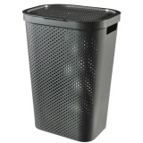 Cos rufe, 2 manere,&nbsp;capac, plastic, antracit, 60 L, 44x35x60 cm, Infinity Recycled, Curver GartenVIP DiyLine