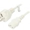Cablu PVC Alb 1,5m CEE 7/7 la IEC C13 10A 250V