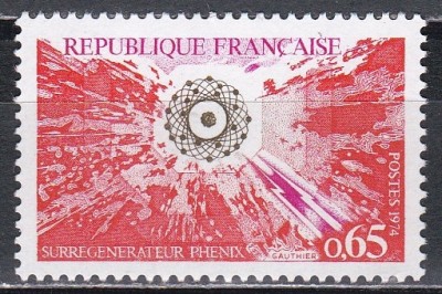 Franta 1974 - Finalizarea generatorului nuclear Ph&amp;eacute;nix, MNH foto