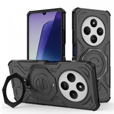 Husa pentru Xiaomi Poco C75 / Redmi 14C, Techsuit, Carbon Shield Pro, Neagra foto