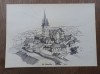 CISNADIE ,CETATEA, DESEN IN CREION, 1960, Peisaje, Acrilic, Realism