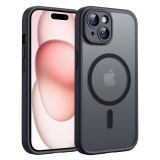 Husa iPhone 15 Asteroid GSM PureFrost MagSafe, negru frost