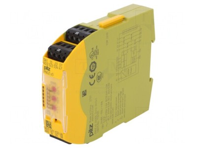 Releu de Siguranță PNOZ s5 24VDC 3 IN 4 OUT IP40 foto